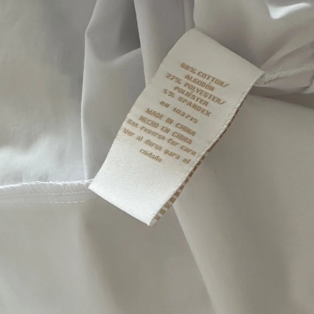 Elegant White Women's Button Down Shirt - Picture 7 of 7